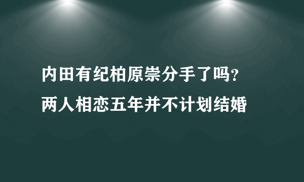 内田有纪柏原崇分手了吗？ 两人相恋五年并不计划结婚