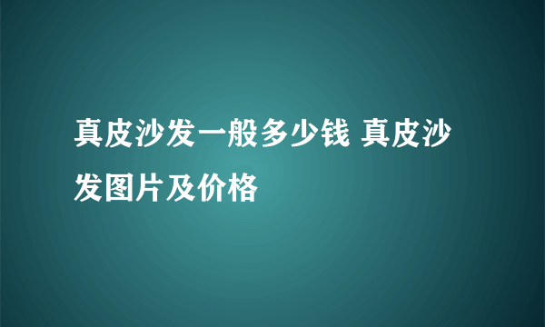 真皮沙发一般多少钱 真皮沙发图片及价格