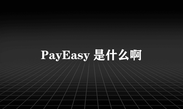 PayEasy 是什么啊