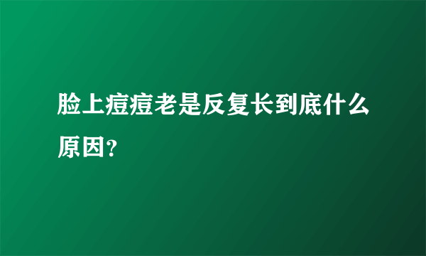 脸上痘痘老是反复长到底什么原因？