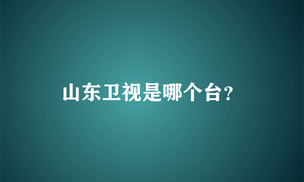 山东卫视是哪个台？