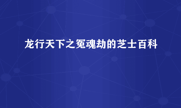 龙行天下之冤魂劫的芝士百科