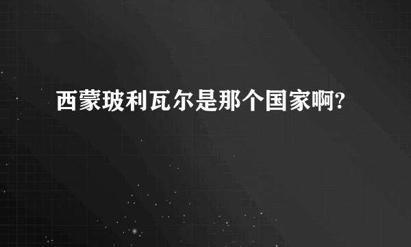 西蒙玻利瓦尔是那个国家啊?