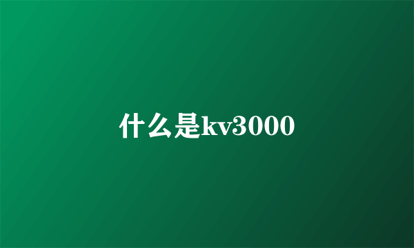 什么是kv3000