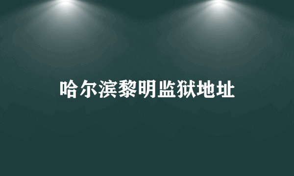 哈尔滨黎明监狱地址