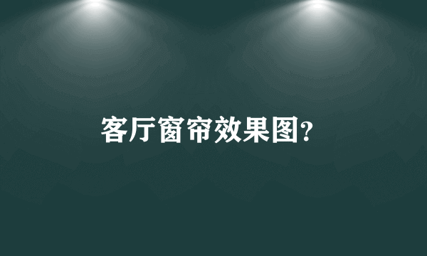 客厅窗帘效果图？