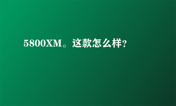 5800XM。这款怎么样？