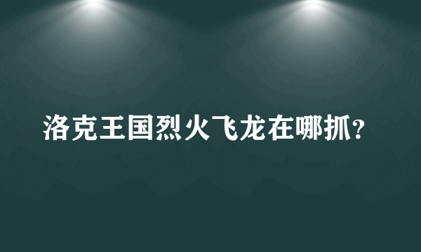 洛克王国烈火飞龙在哪抓？