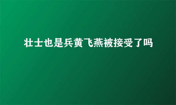 壮士也是兵黄飞燕被接受了吗