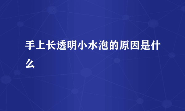 手上长透明小水泡的原因是什么