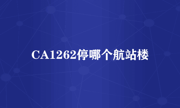 CA1262停哪个航站楼