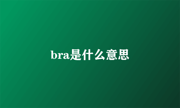 bra是什么意思