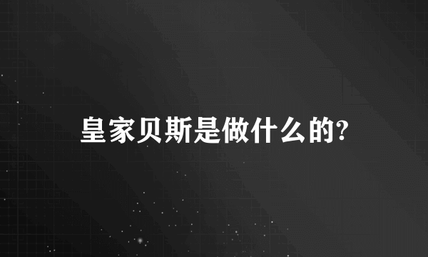 皇家贝斯是做什么的?