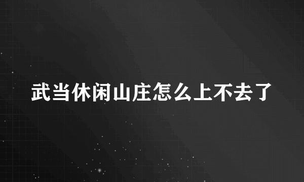 武当休闲山庄怎么上不去了