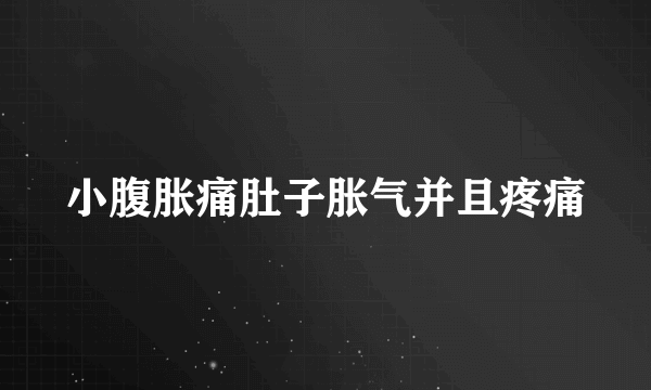 小腹胀痛肚子胀气并且疼痛