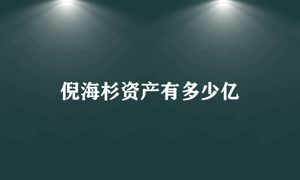 倪海杉资产有多少亿