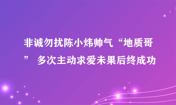 非诚勿扰陈小炜帅气“地质哥” 多次主动求爱未果后终成功