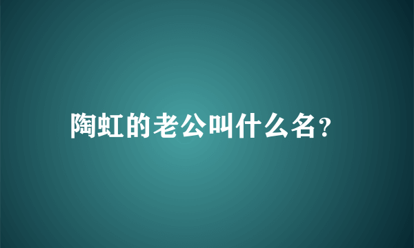 陶虹的老公叫什么名？