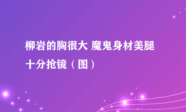 柳岩的胸很大 魔鬼身材美腿十分抢镜（图）