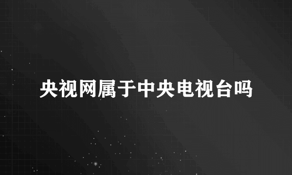 央视网属于中央电视台吗