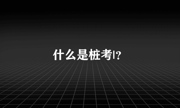 什么是桩考|？