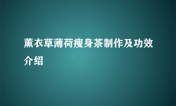 薰衣草薄荷瘦身茶制作及功效介绍