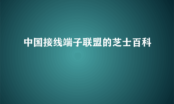 中国接线端子联盟的芝士百科