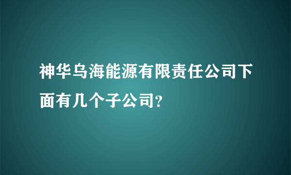 神华乌海能源有限责任公司下面有几个子公司？