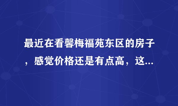 最近在看馨梅福苑东区的房子，感觉价格还是有点高，这个小区之前价格如何？大概多少钱？