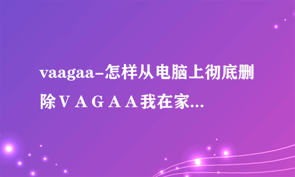 vaagaa-怎样从电脑上彻底删除ＶＡＧＡＡ我在家里的电？