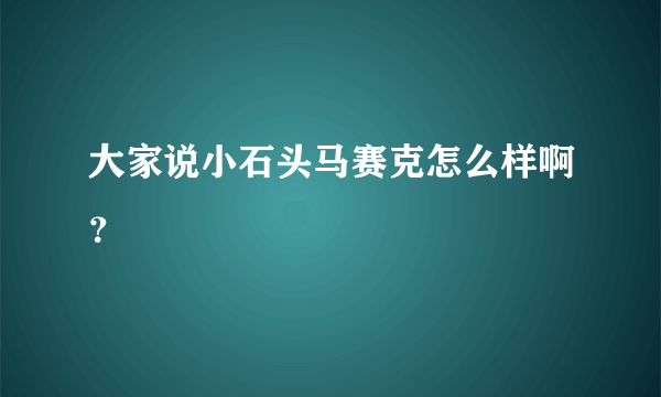 大家说小石头马赛克怎么样啊？