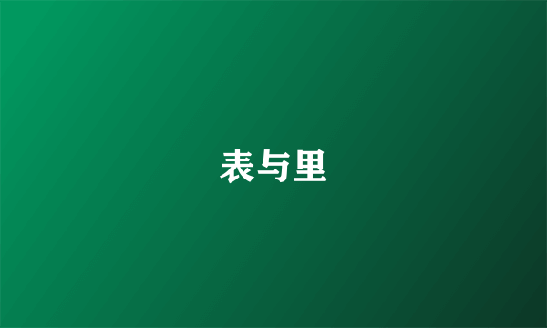 表与里