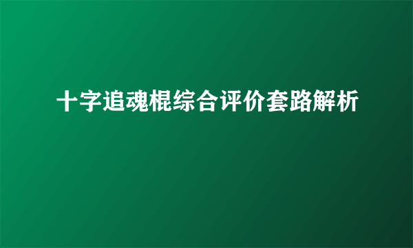 十字追魂棍综合评价套路解析