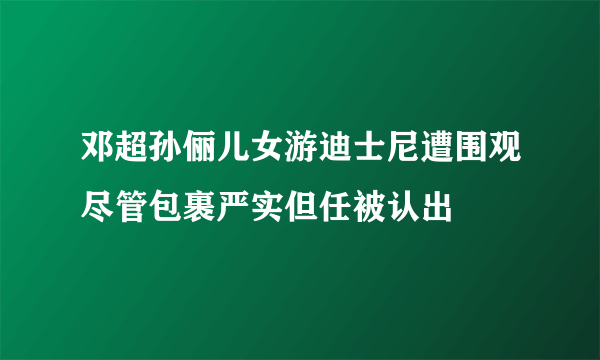 邓超孙俪儿女游迪士尼遭围观尽管包裹严实但任被认出