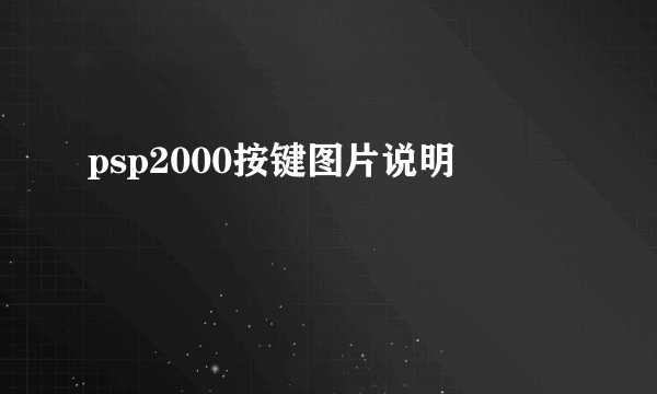 psp2000按键图片说明