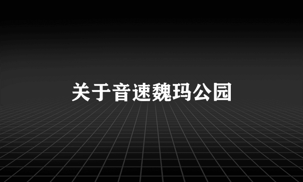 关于音速魏玛公园