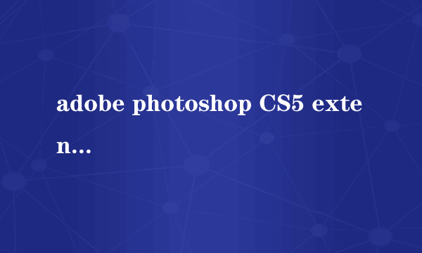 adobe photoshop CS5 extended序列号什么用