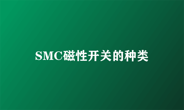 SMC磁性开关的种类