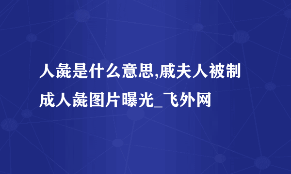 人彘是什么意思,戚夫人被制成人彘图片曝光_飞外网