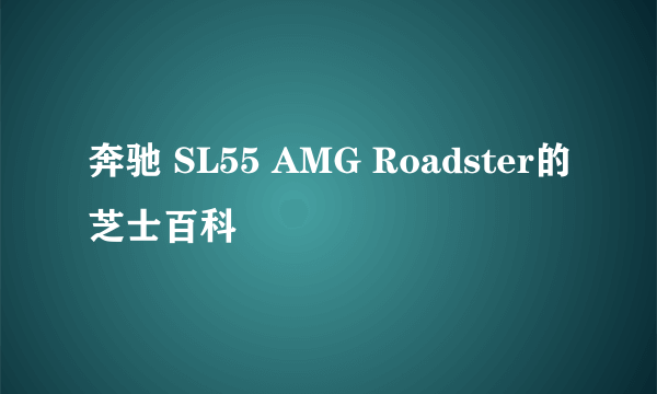 奔驰 SL55 AMG Roadster的芝士百科