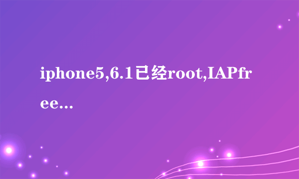 iphone5,6.1已经root,IAPfree3.2.2插件载入失败,求解,跪求。