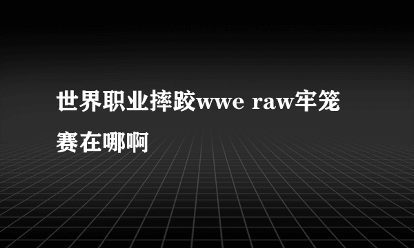 世界职业摔跤wwe raw牢笼赛在哪啊