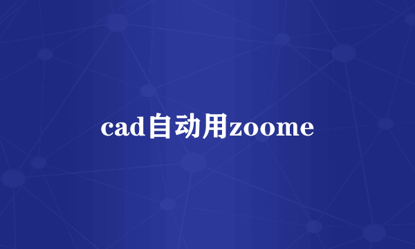 cad自动用zoome