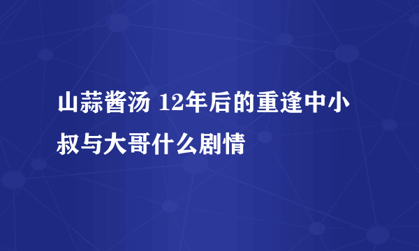 山蒜酱汤 12年后的重逢中小叔与大哥什么剧情