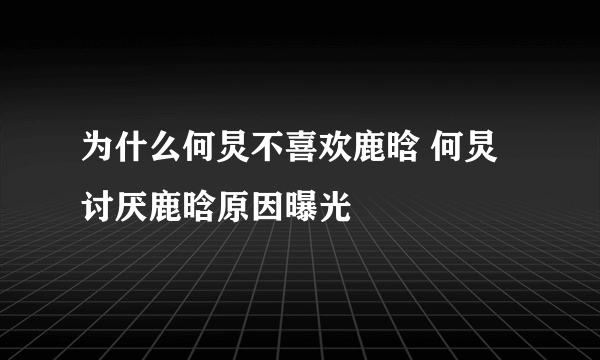 为什么何炅不喜欢鹿晗 何炅讨厌鹿晗原因曝光