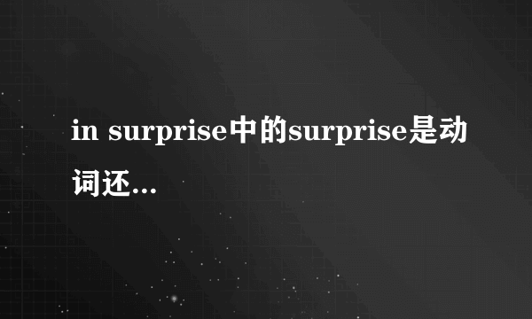 in surprise中的surprise是动词还是名词?