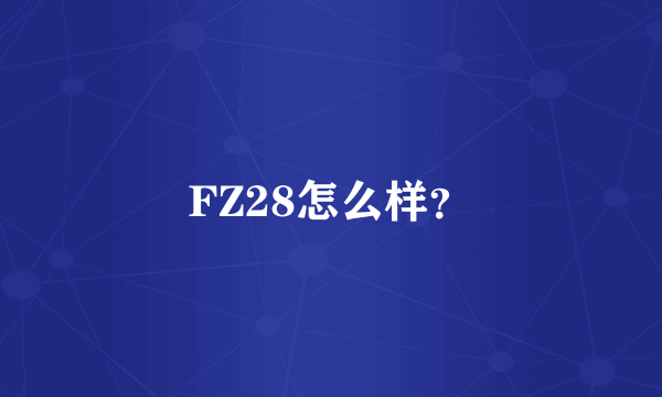 FZ28怎么样？