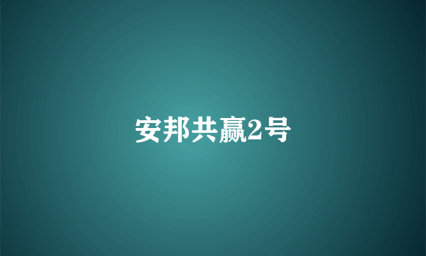 安邦共赢2号