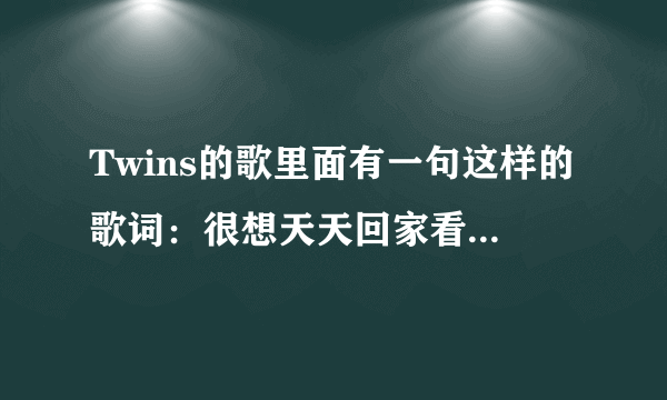 Twins的歌里面有一句这样的歌词：很想天天回家看妈妈，这是什么歌