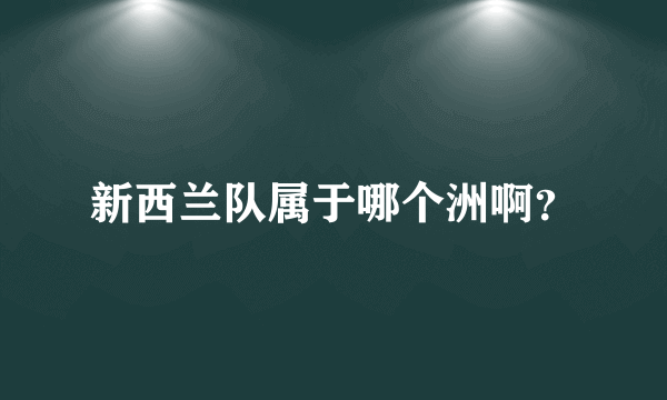 新西兰队属于哪个洲啊？